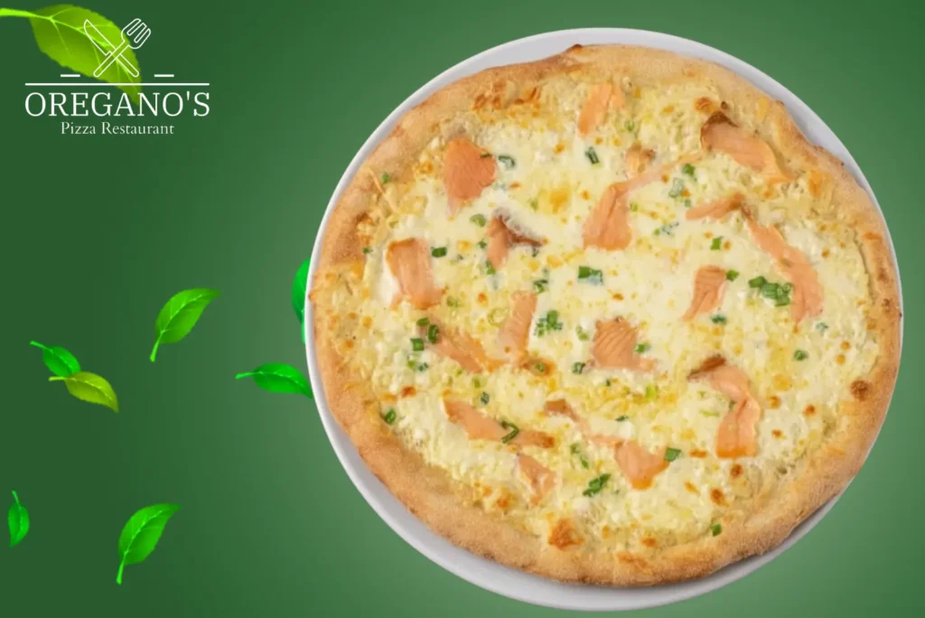 salmon pizza oregano's restaurant menu