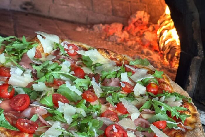 wood fired oven with the best pizza in Chania at oregano's pizza restaurant with.