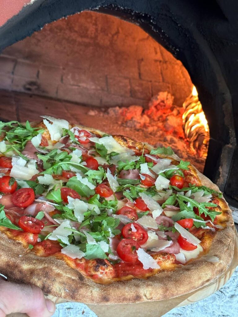 wood fired oven with the best pizza in Chania at oregano's pizza restaurant with.